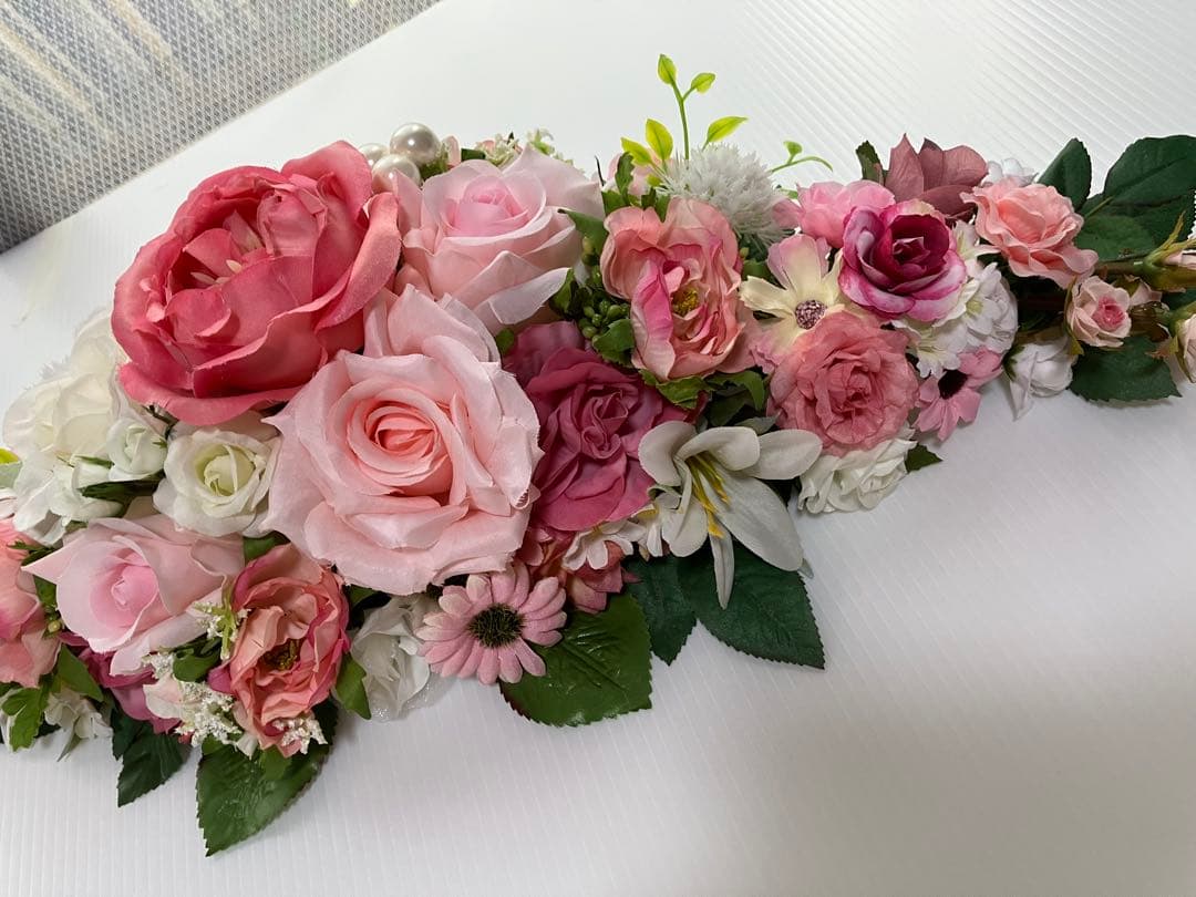 koroです♪【置き型アレジメント】ピンクの薔薇❤️