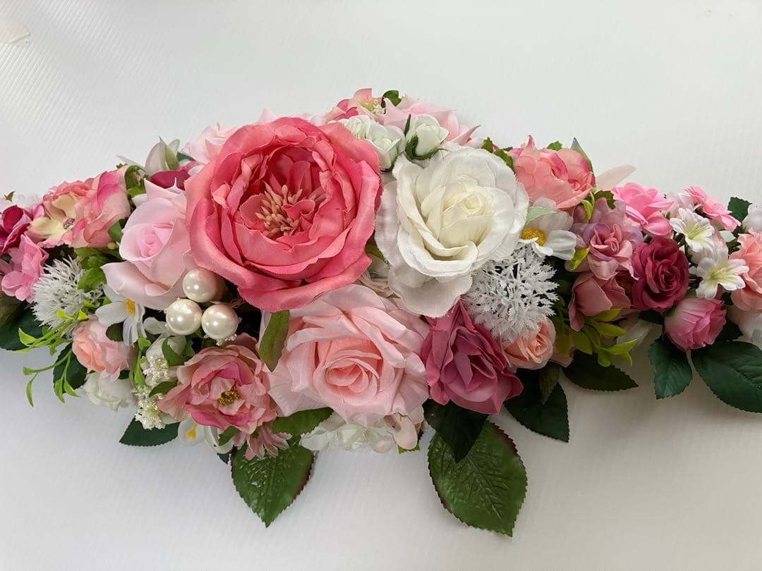 koroです♪【置き型アレジメント】ピンクの薔薇❤️