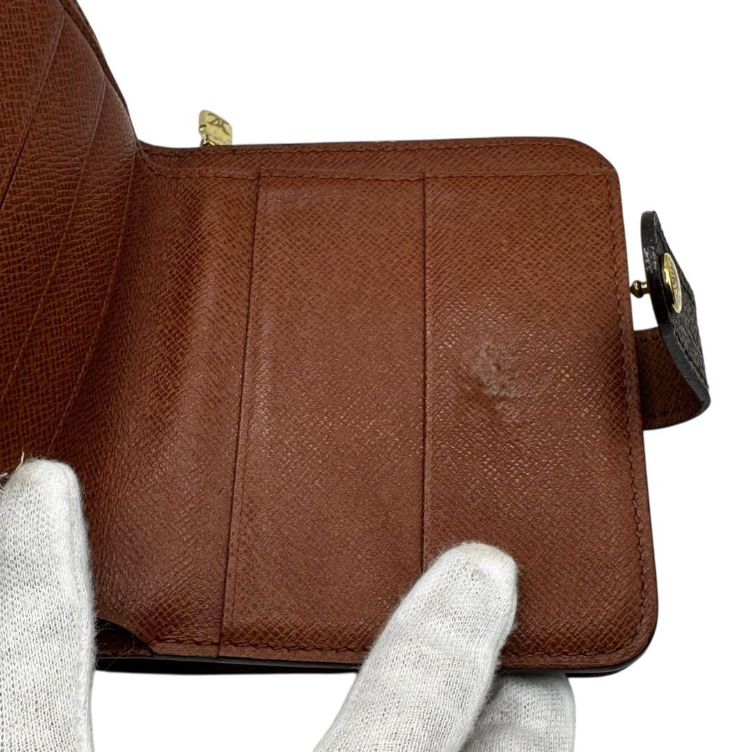 LOUIS VUITTON コンパクト ジップ モノグラム 折り財布