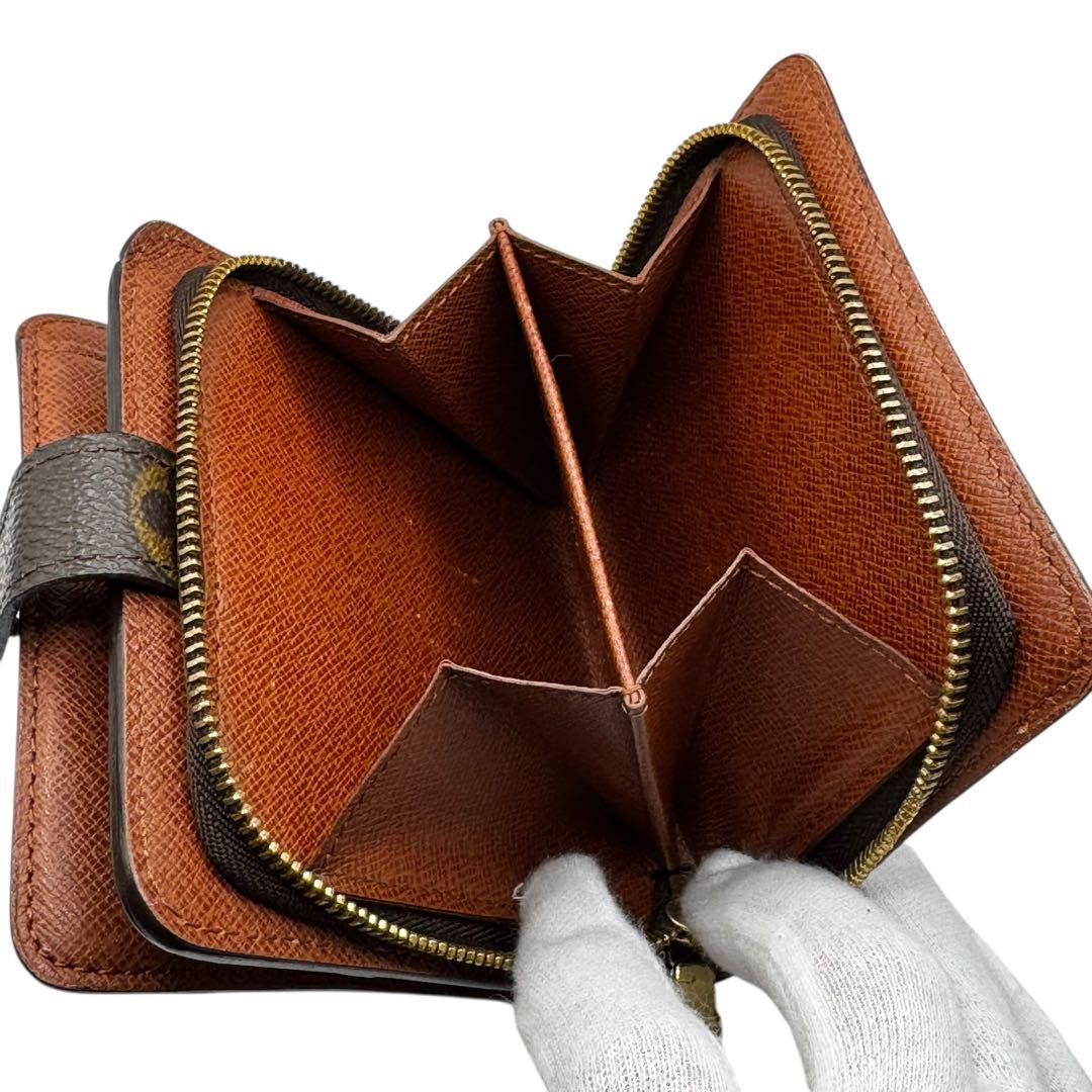 LOUIS VUITTON コンパクト ジップ モノグラム 折り財布