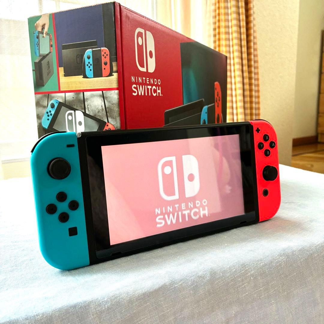 【美品】Nintendo Switch本体 付属品完備 バッテリー強化版