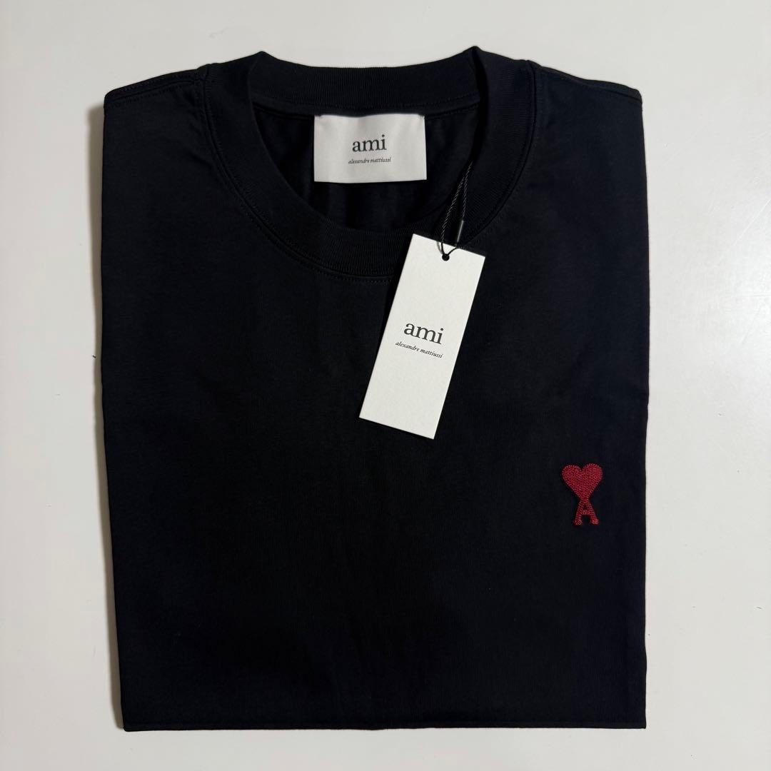 【新品タグ付き・紙袋付き】Ami Paris Tシャツ M ブラック