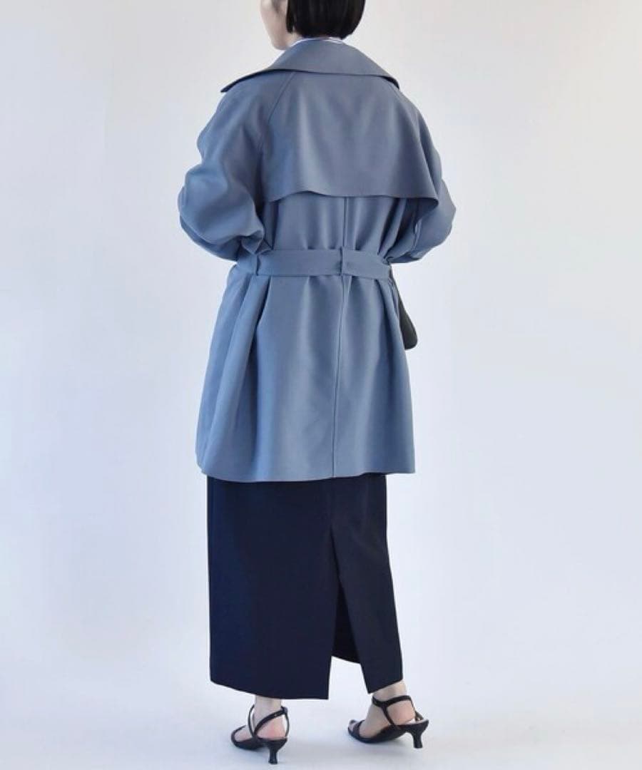 完売　quaranciel ダブルクロス ハーフ トレンチ ジャケット コート