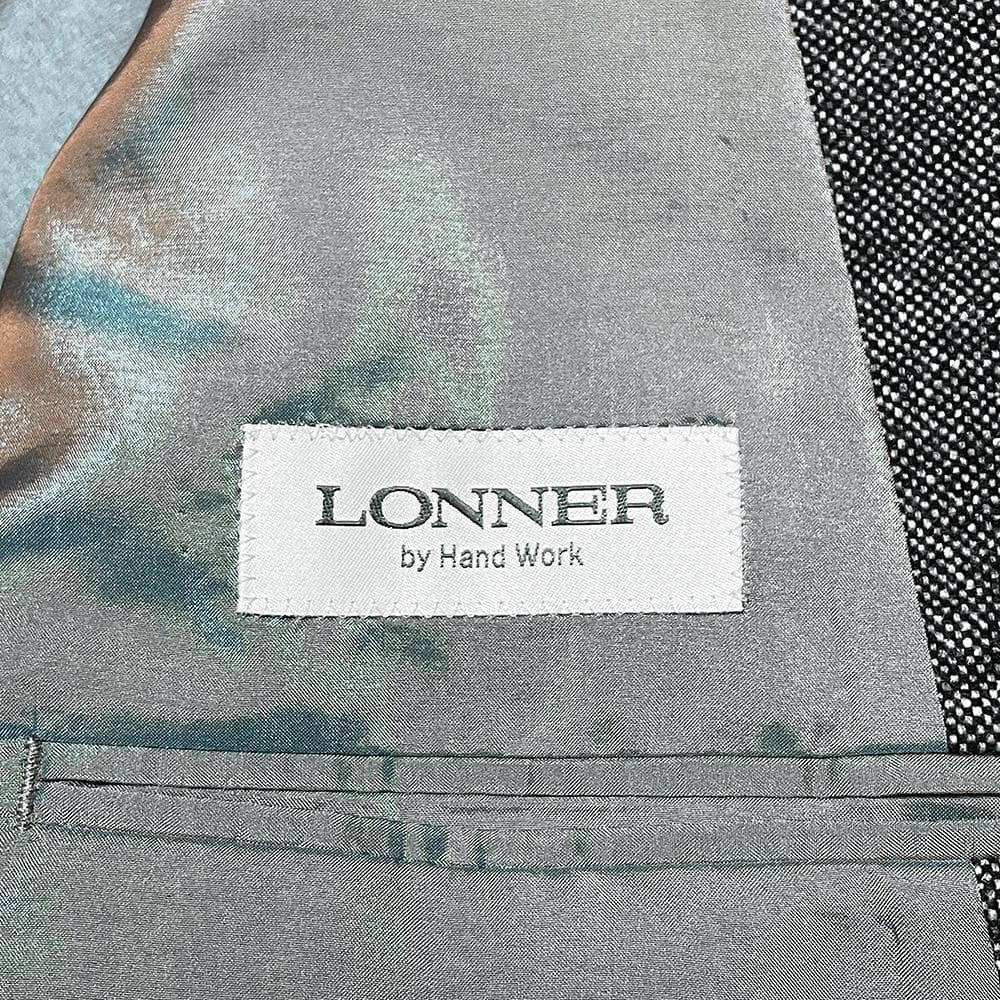 超美品♡LONNER シルク混ウール ネップツイード 2B テーラードジャケット