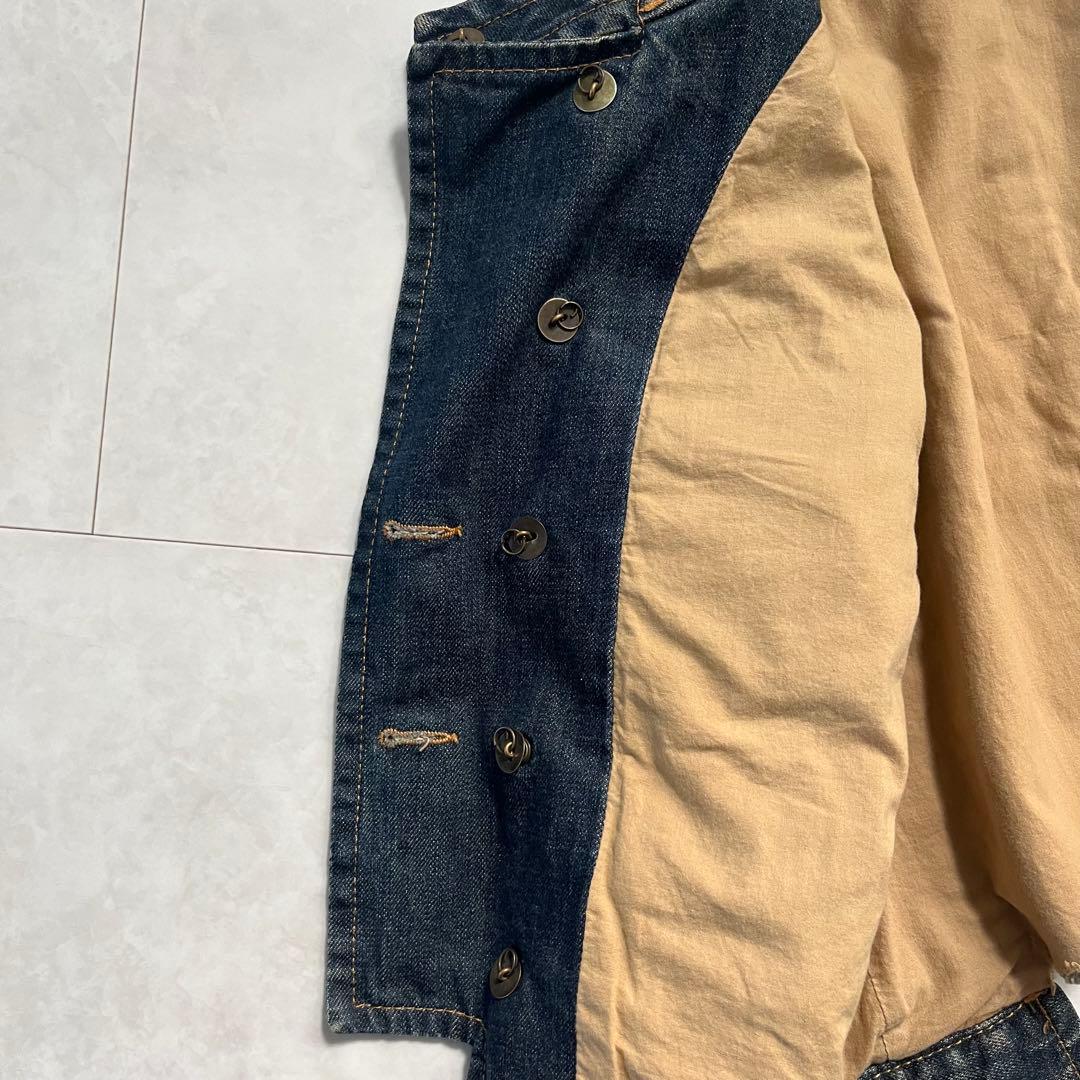 DSQUARED2 デニム ノースリーブ ベスト ビンテージ 羽 ワッペン44