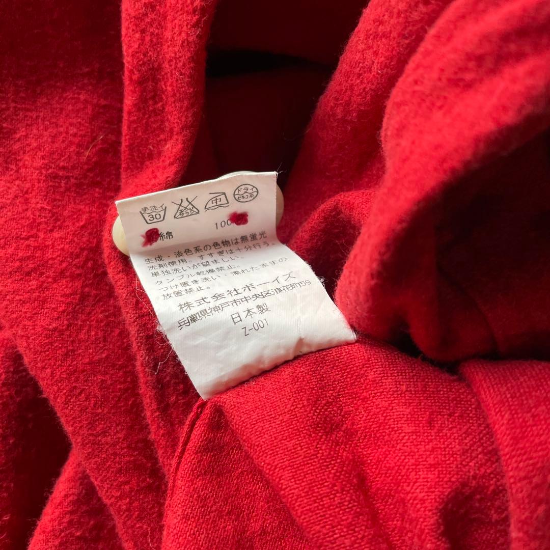 RED❤️flannel❤️DANTONレディースシャツ❤️36レアな赤可愛い〜