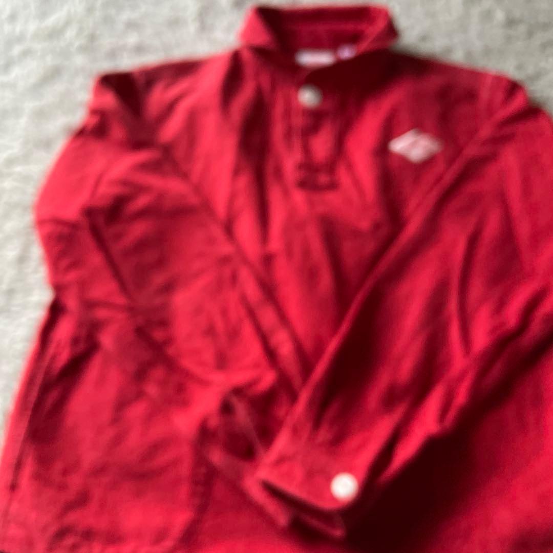RED❤️flannel❤️DANTONレディースシャツ❤️36レアな赤可愛い〜