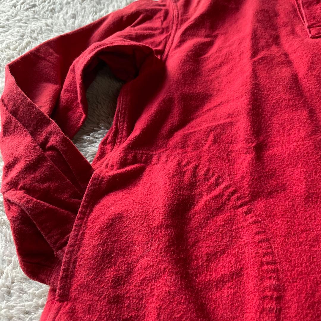 RED❤️flannel❤️DANTONレディースシャツ❤️36レアな赤可愛い〜