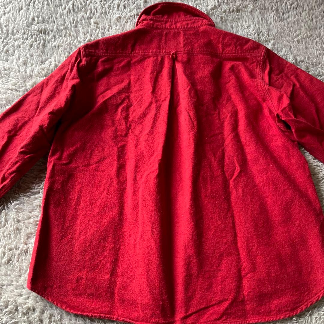 RED❤️flannel❤️DANTONレディースシャツ❤️36レアな赤可愛い〜