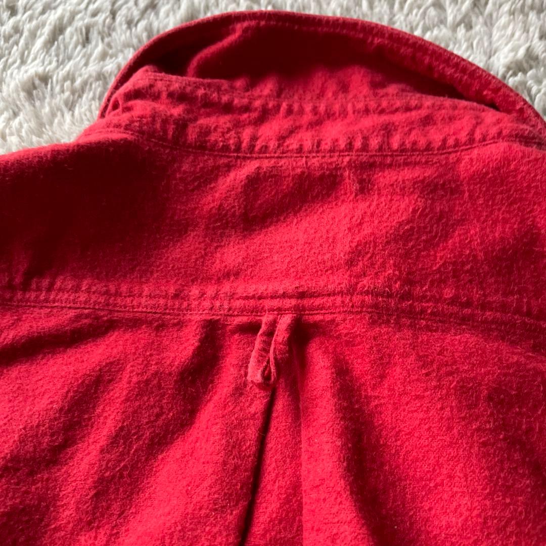RED❤️flannel❤️DANTONレディースシャツ❤️36レアな赤可愛い〜