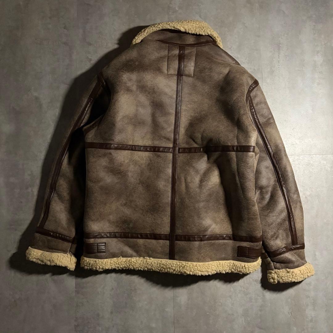 【アルファインダストリーズ】フライトジャケット B-3 フェイクレザー 美品 L