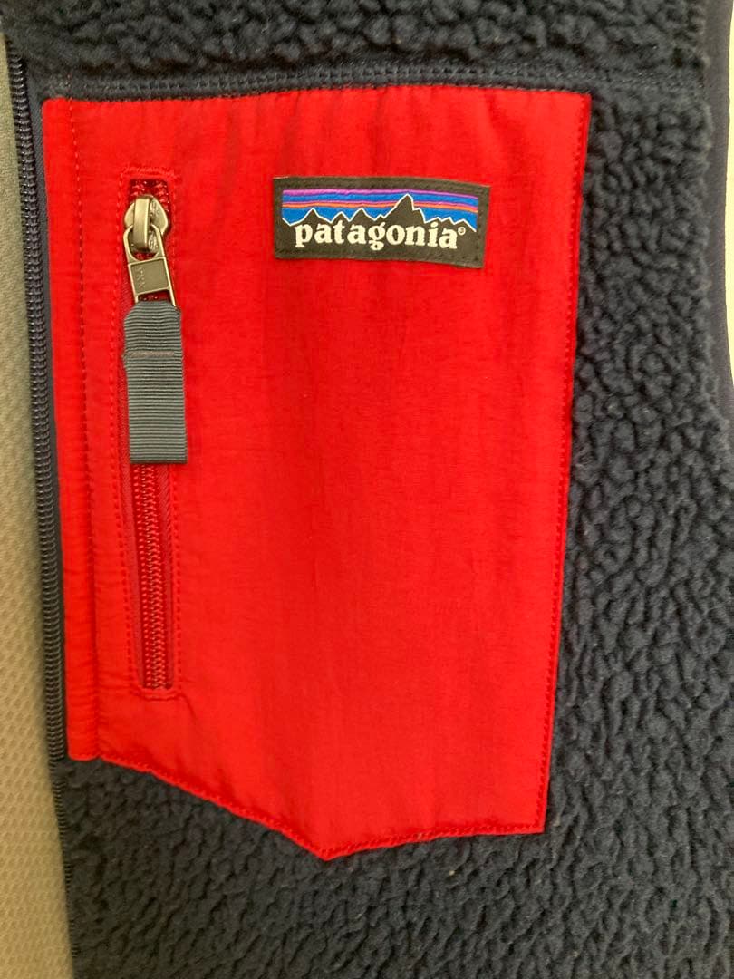 ⭐︎enne⭐︎patagonia フリースベスト S ネイビー/レッド