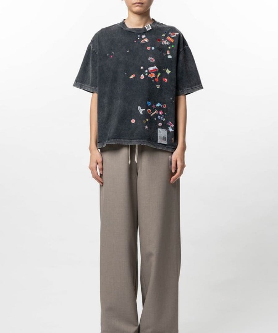 トップス Kids Sticker Print Bleached T-shirt
