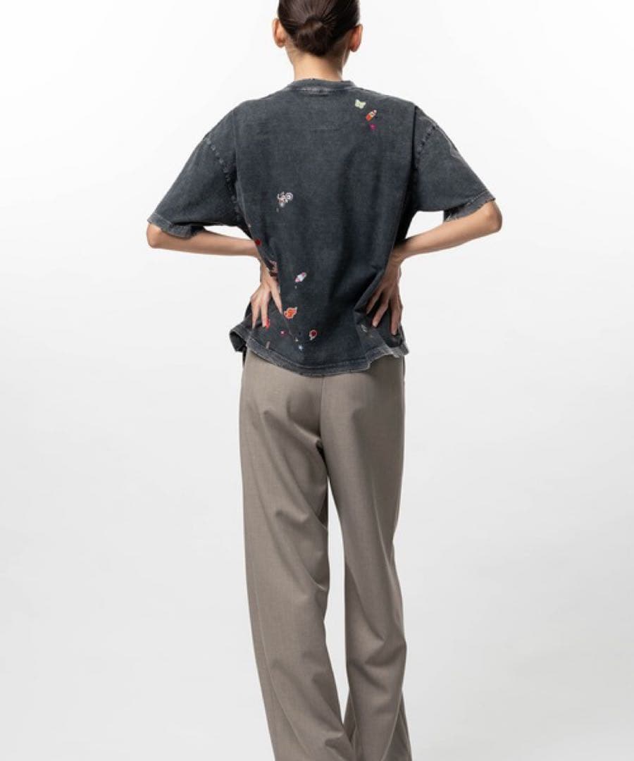 トップス Kids Sticker Print Bleached T-shirt