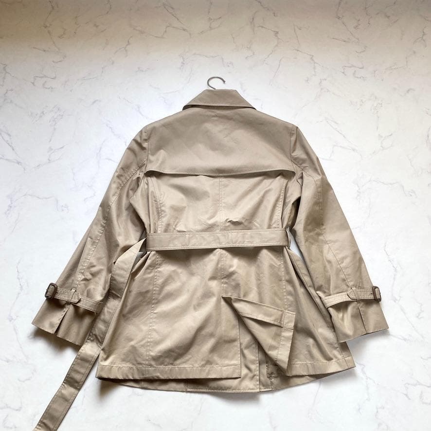 美品✨23区 24ss トレンチコート ベージュ 42 大きいサイズ ショート丈