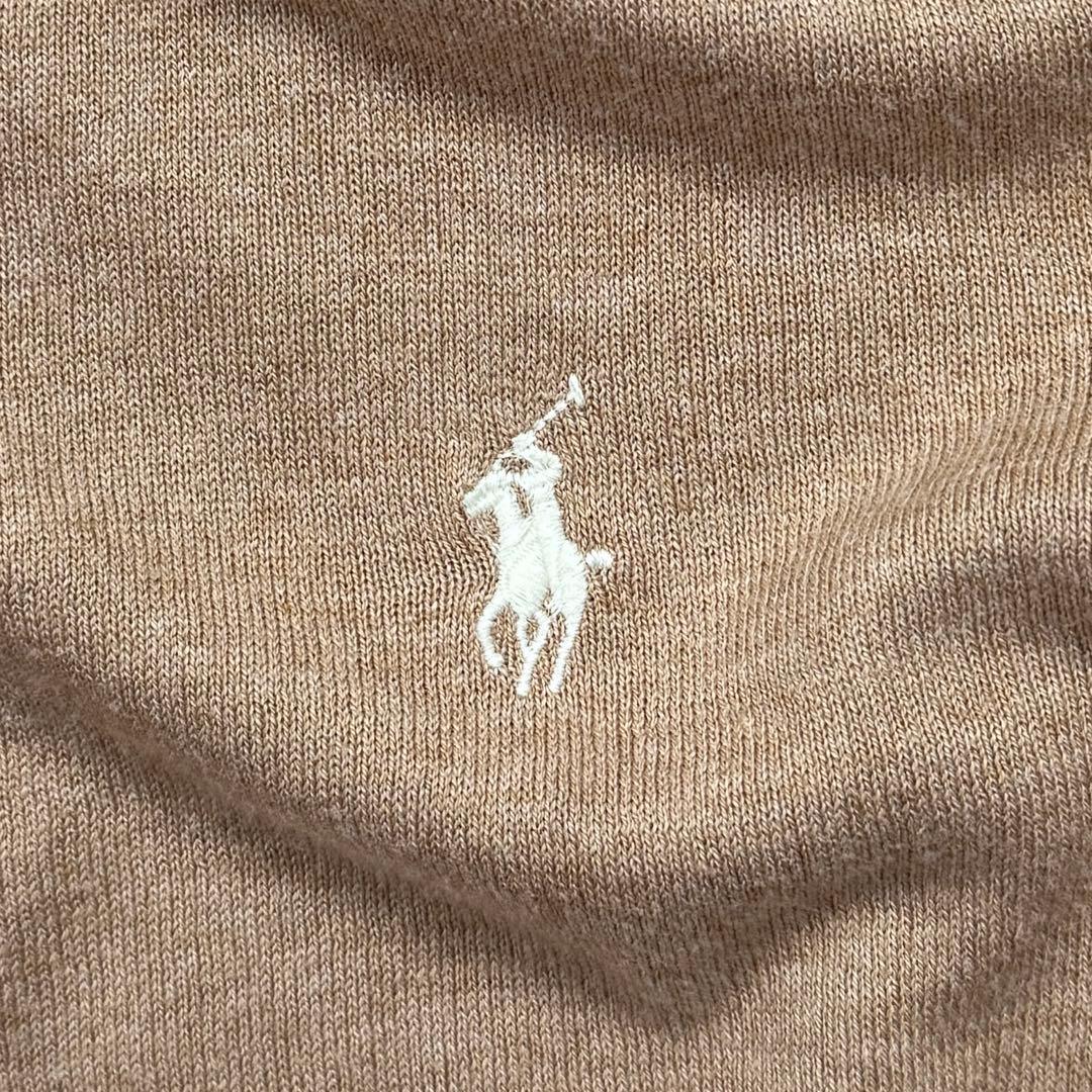 美品✨ポロラルフローレン ピマコットン クルーネック カーディガン ポニー刺繍