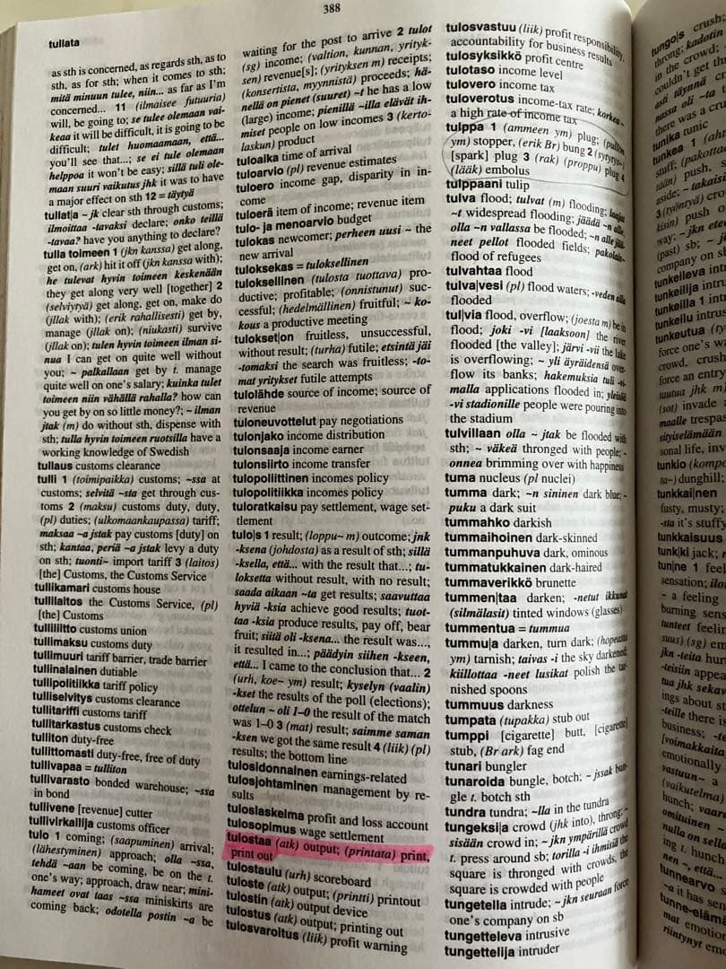 フィンランド語 英語 辞書suomi englanti
