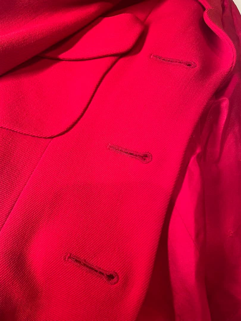 【専用】CHANELテーラードジャケット 赤 サイズ40 ゴールドボタン