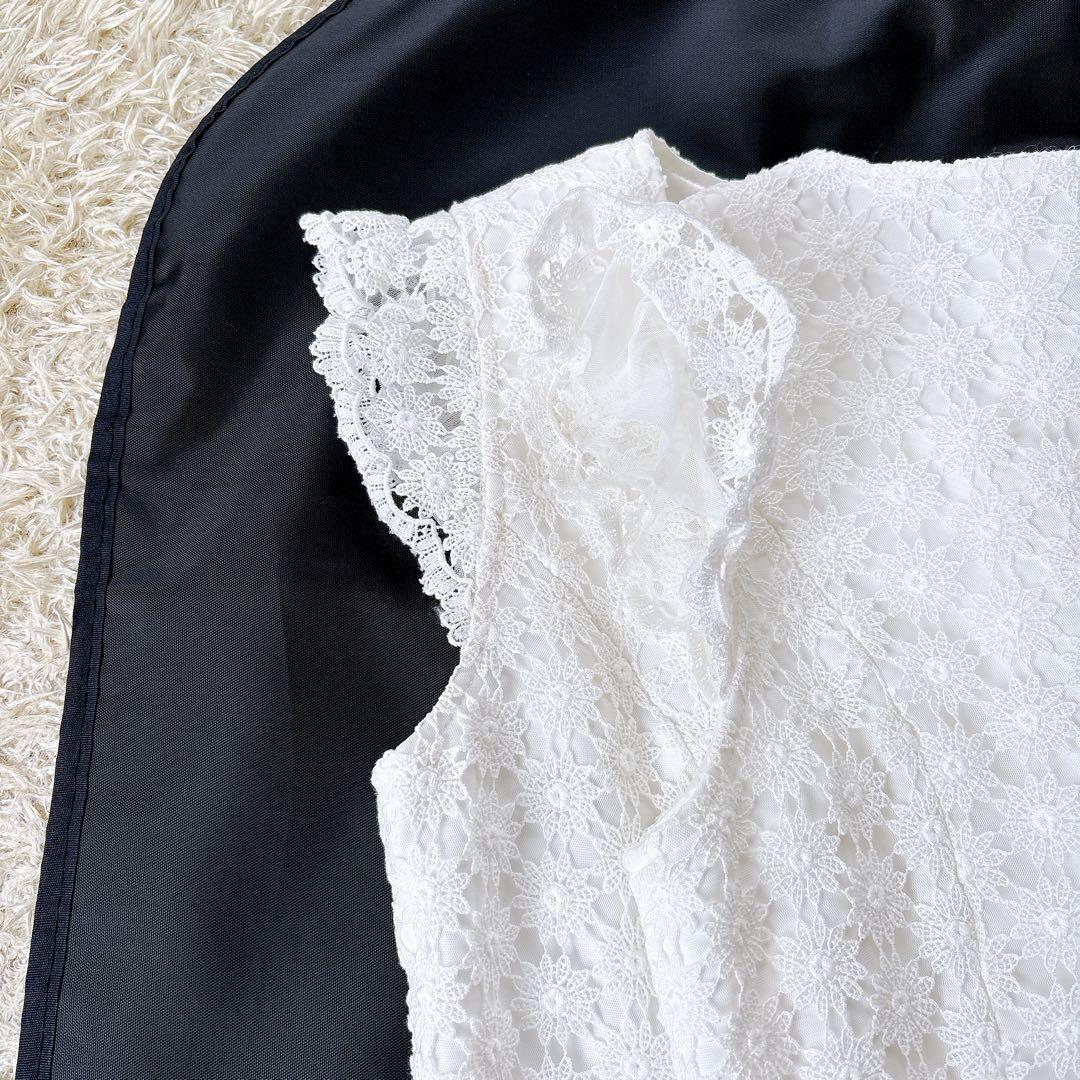 美品✨Rene フラワーレースワンピース 2020年製 刺繍 36 ホワイト系