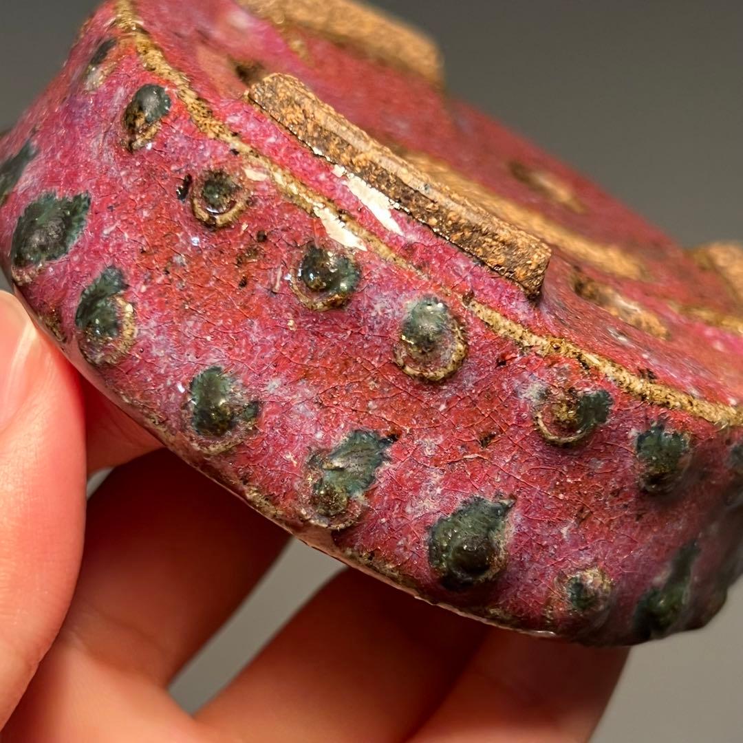 811.秋直 鼓釘丸鉢 盆栽鉢 盆栽鉢 9.3*3.2cm