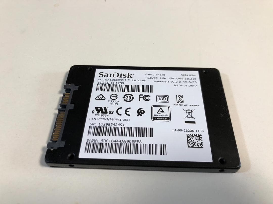 SanDisk SDSSDHA3-1T00　1TB