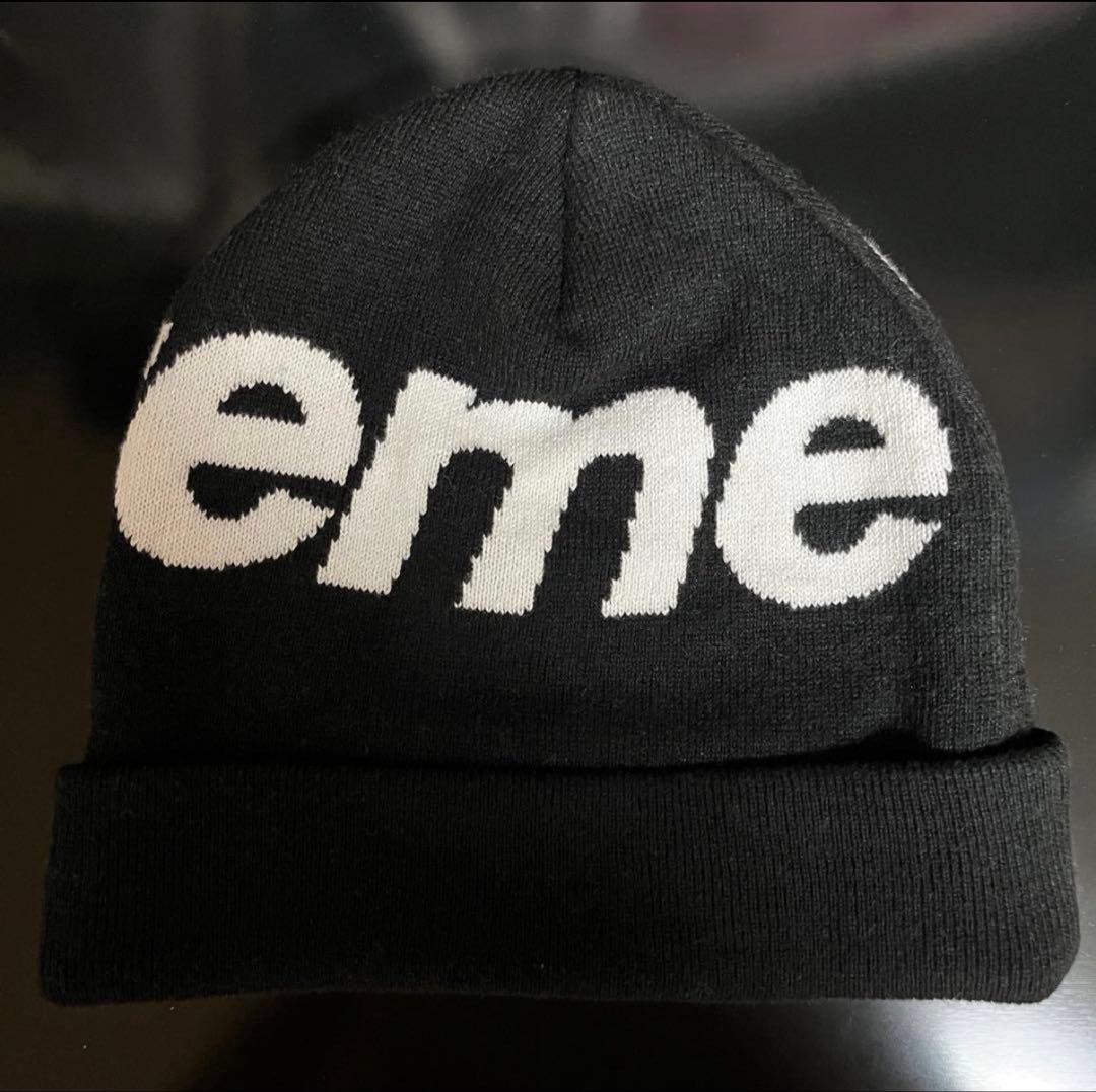 Supreme シュプリーム Big Logo Beanie 黒