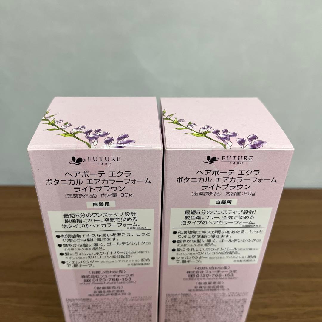 ヘアボーテ エクラ ボタニカル エアーフォーム　ライトブラウン80g 2本セット