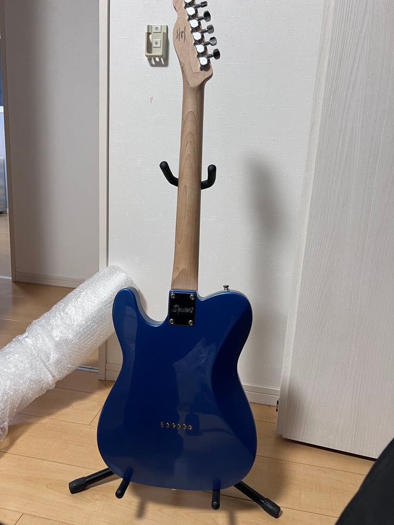 Squier スクワイヤー　テレキャスター　青 ゴトーペグ　ストラップロック付き