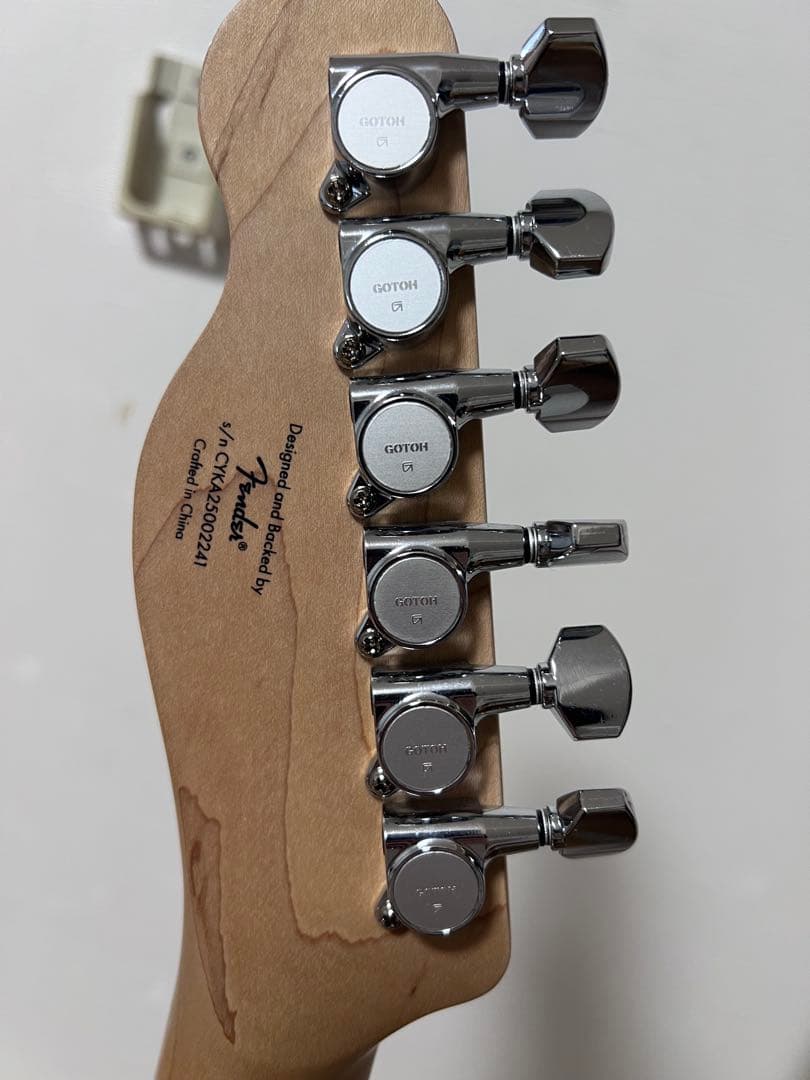 Squier スクワイヤー　テレキャスター　青 ゴトーペグ　ストラップロック付き