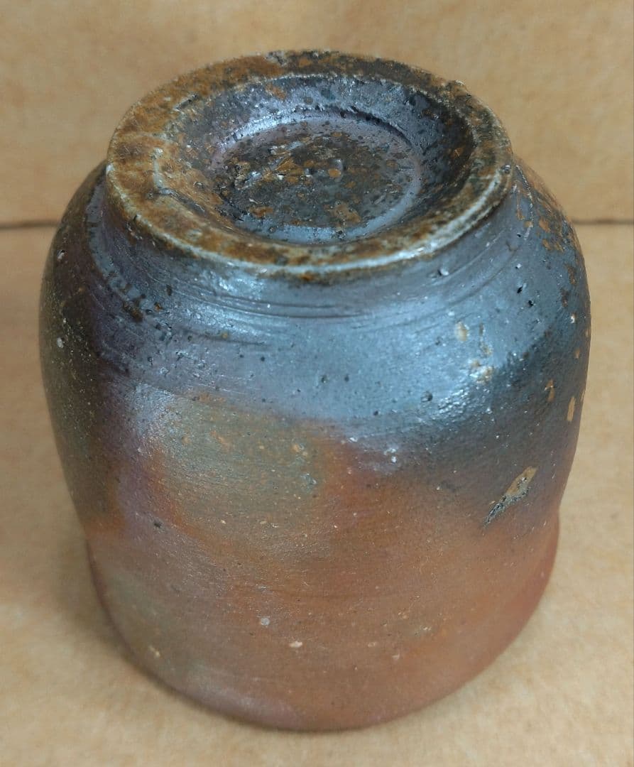 【本物保証】伊勢崎満 備前ぐい呑 栞 共布 共箱 未使用品 備前焼 その③