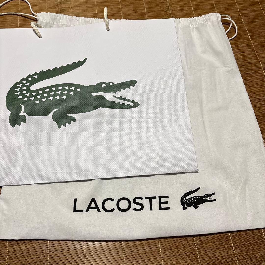 LACOST パデッドナイロン ゴルフボールエフェクトバケットバッグ 未使用品