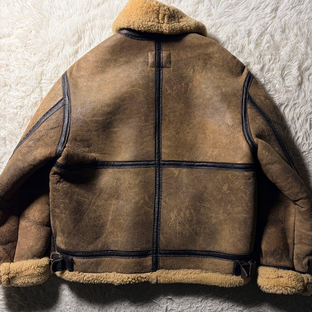 【米国製】schott フライトジャケット　B-3 羊革　ムートン　ボア　42