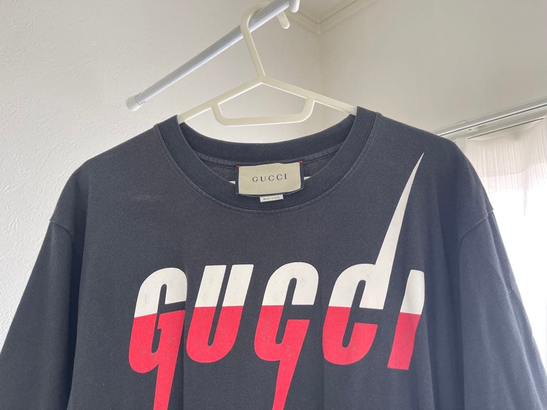 ⭐️正規品GUCCI ブレード ロゴ 半袖Ｔシャツ コットン 黒