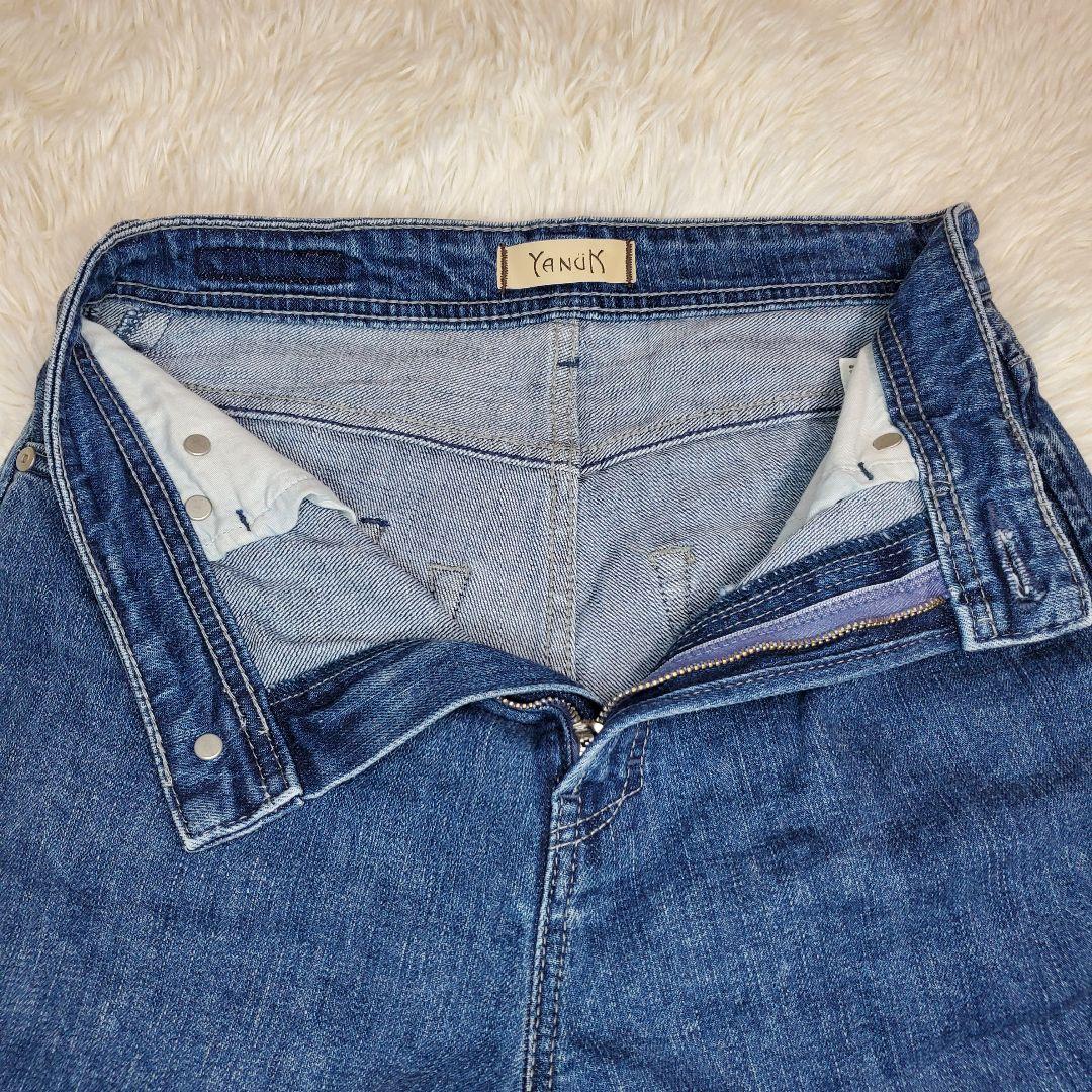 【極美品】YANUK ワイドフレア デニム カットオフ Lサイズ