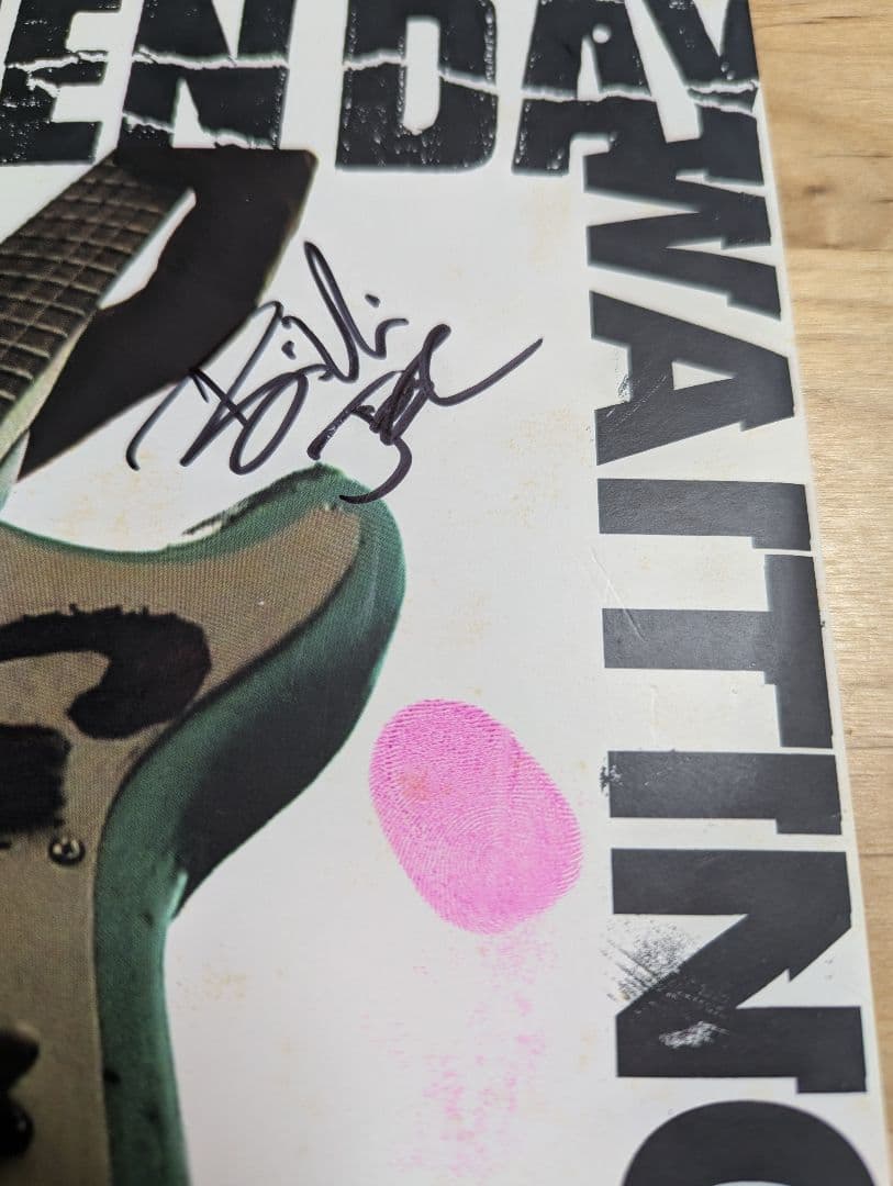 GREEN DAY　サイン、拇印入りレコード