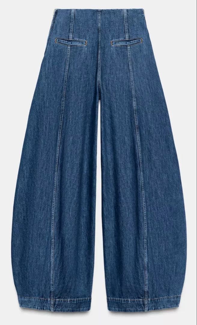 ●ZARA●ザラ●バルーンハイウエストデニムパンツ●34●