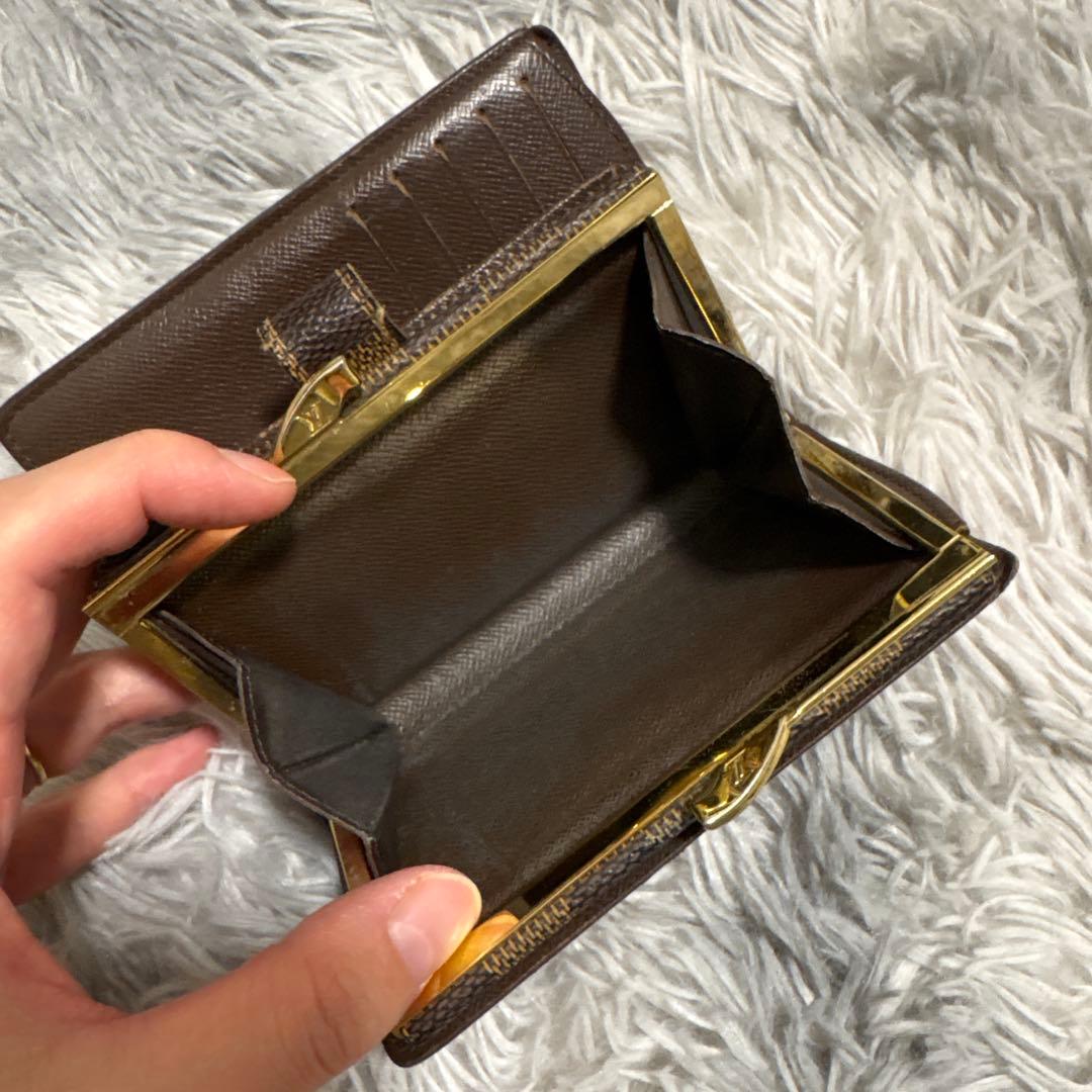 Louis Vuitton ダミエ がま口 二つ折り財布