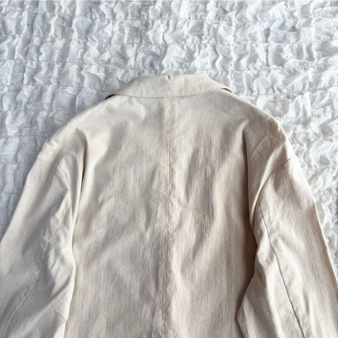 【美品】 スピックアンドスパン レーヨンリネンストレッチルーズジャケット