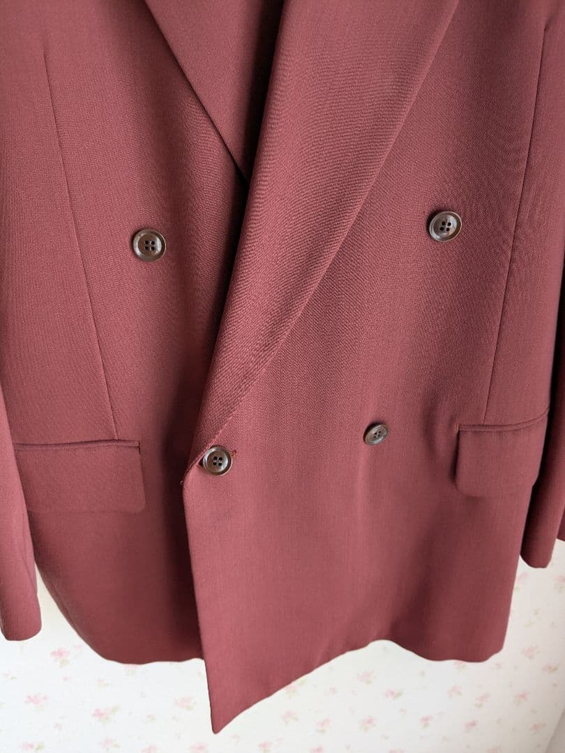 【vintage】MEN'S BIGIボルドー~ワイン色ダブルスーツ