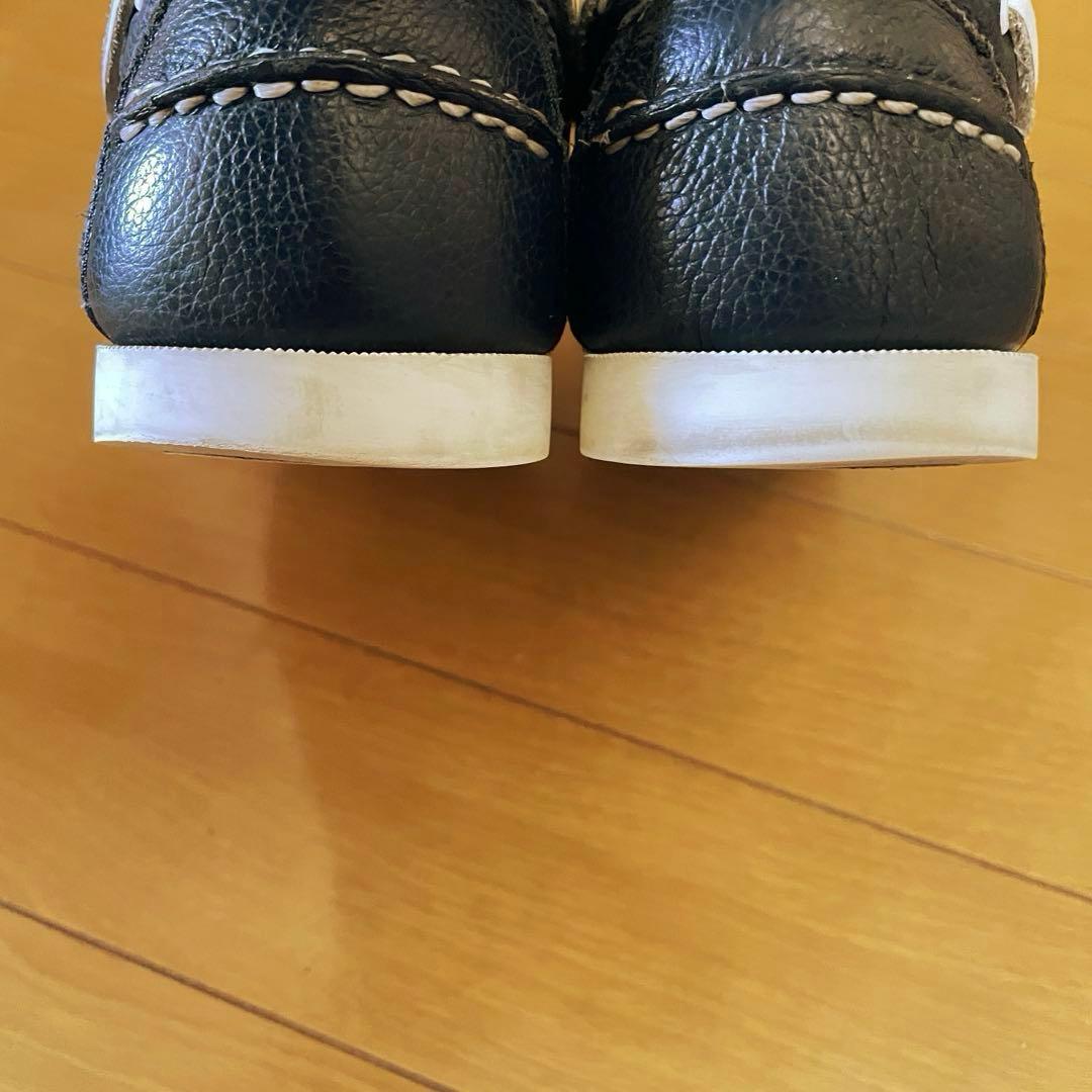 リーガル REGAL 55TR ネイビー 本革シュリンクレザー デッキシューズ
