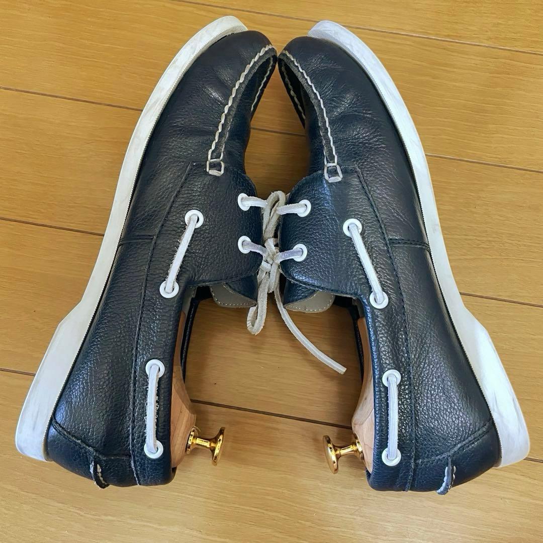 リーガル REGAL 55TR ネイビー 本革シュリンクレザー デッキシューズ