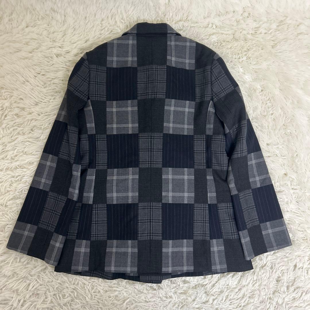 美品　UNFOLLOW FOLL フォル パッチワークダブルブレストブレザー