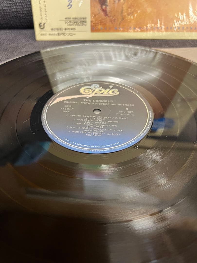 1985年 グーニーズ 帯付きサントラLP レコード美盤 28·3P-629