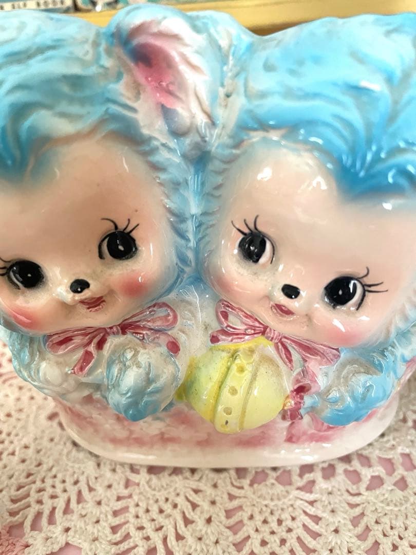 専用になります♡ヴィンテージベビープランター✻ツインベアーブルー·͜· ♡