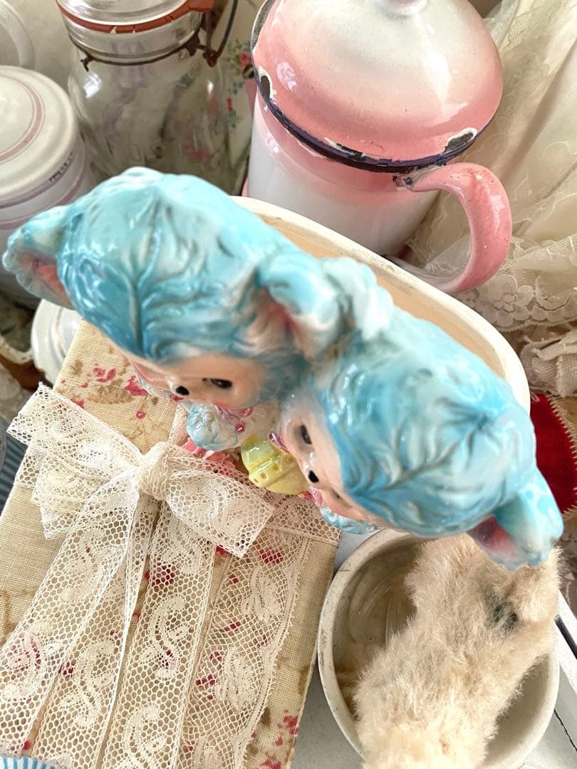 専用になります♡ヴィンテージベビープランター✻ツインベアーブルー·͜· ♡