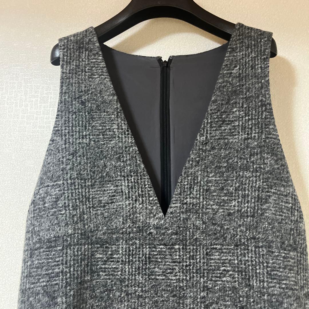 ANAYI. アナイ グレンチェック ジャンパースカート 38