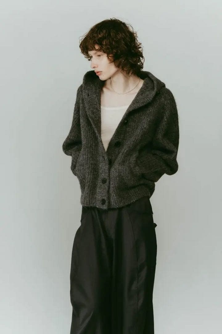 トップス knuth marf hooded cardigan knit