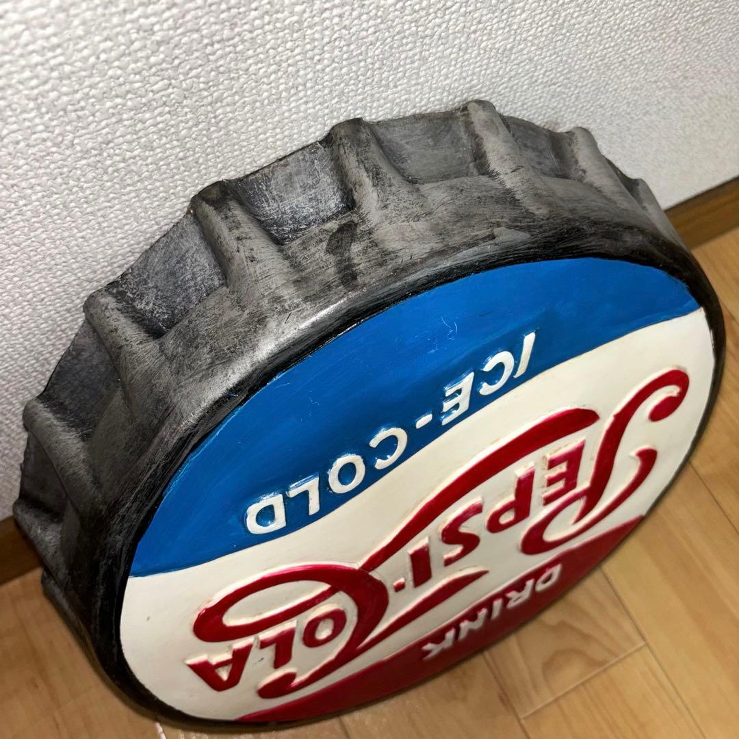 ヴィンテージ ペプシ 立体ボトルキャップ看板 壁掛け アメリカン雑貨