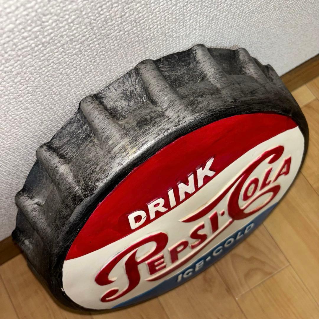 ヴィンテージ ペプシ 立体ボトルキャップ看板 壁掛け アメリカン雑貨
