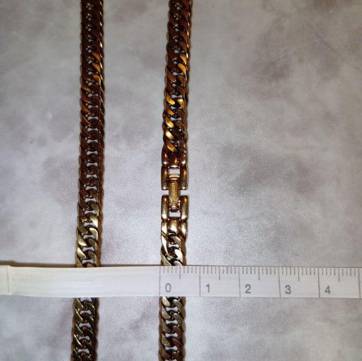 喜平 ネックレス ゴールド チタン ネックレス チェーン 50cm 幅6.5mm